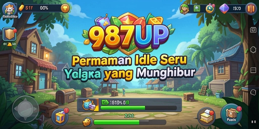 Tampilan penuh aksi dalam gameplay Idle 987UP yang menarik.