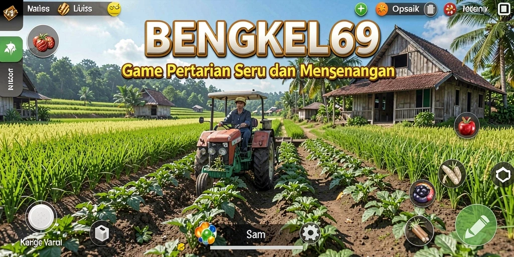 Tampilan menarik saat bermain BENGKEL69 dengan aktivitas pertanian.