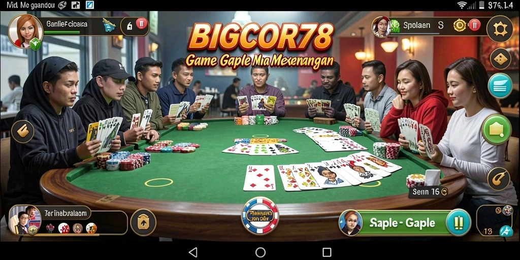 Tampilan gameplay Gaple yang menarik dan interaktif.