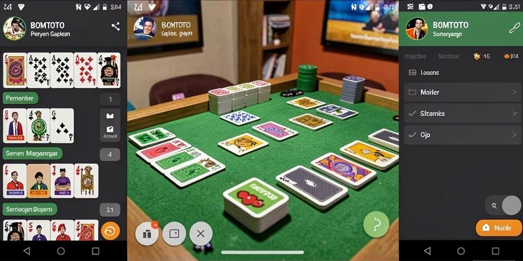 Tampilan gameplay yang seru saat bermain Gaple di BOMTOTO.