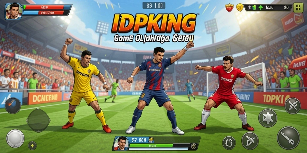 Tangkapan layar gameplay IDPKING yang menampilkan aksi olahraga seru.