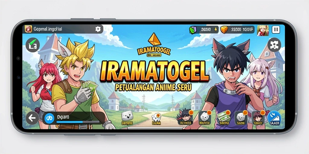 Tampilan menarik dari IRAMATOGEL menunjukkan aksi pertarungan karakter Anime.