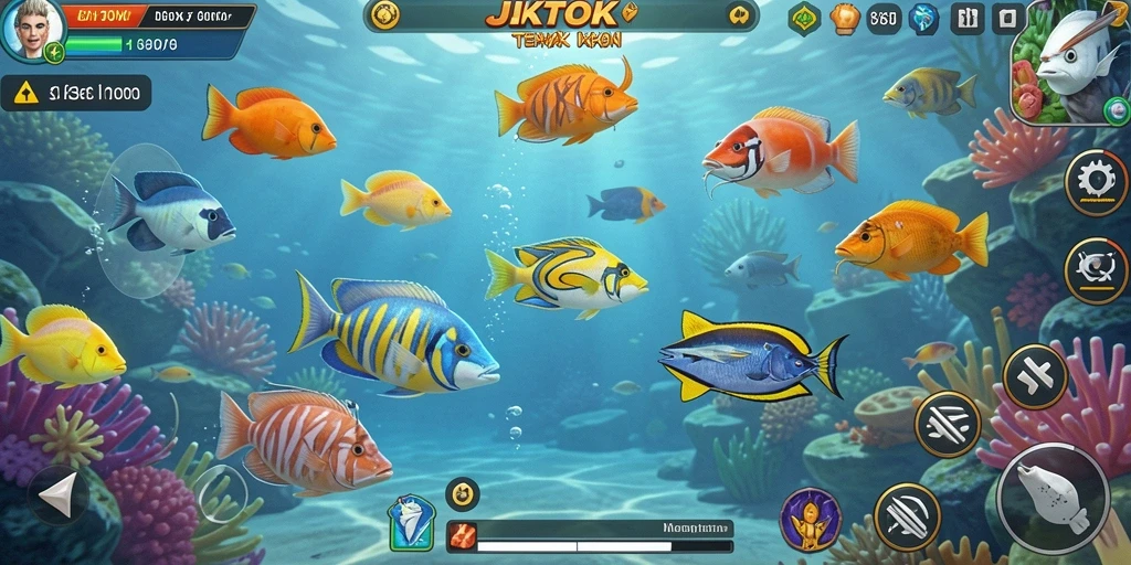 Screenshot gameplay seru saat menembak ikan di JKTOK.