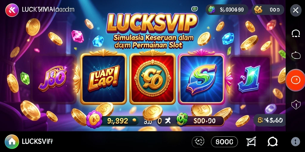 Tampilan gameplay LUCKSVIP yang mendebarkan dan penuh warna.