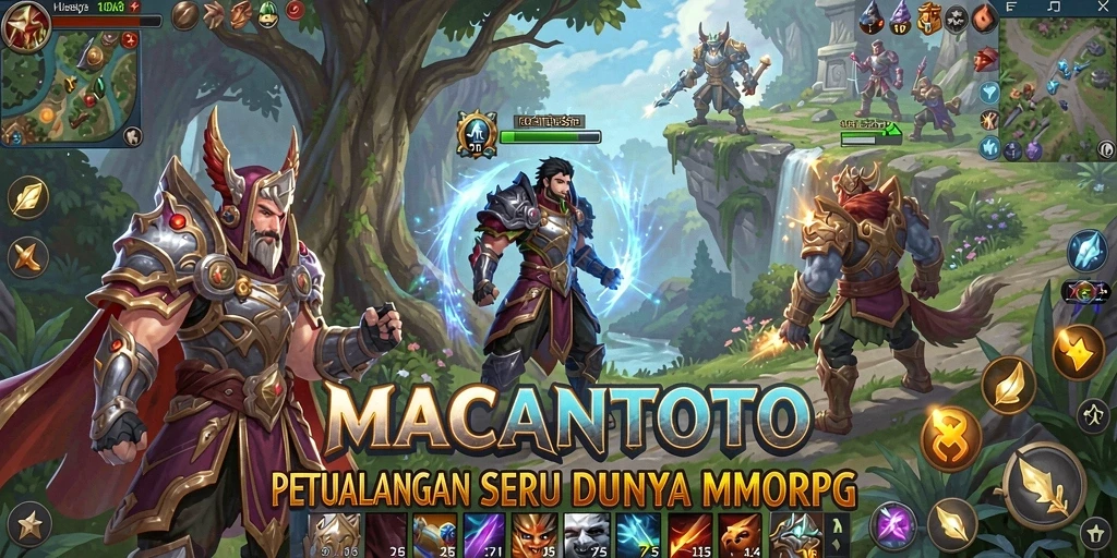 Screenshot permainan MACANTOTO menunjukkan aksi seru dalam dunia MMORPG.