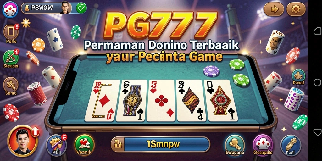 Tampilan gameplay PG777 yang menarik dengan meja Domino.