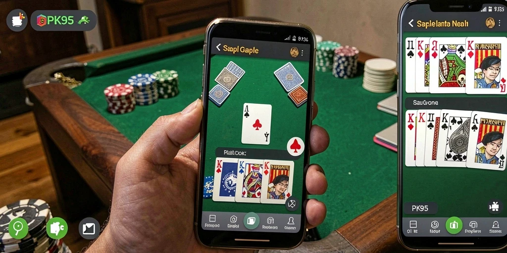 Tampilan gameplay Gaple yang seru dan interaktif di PK95.