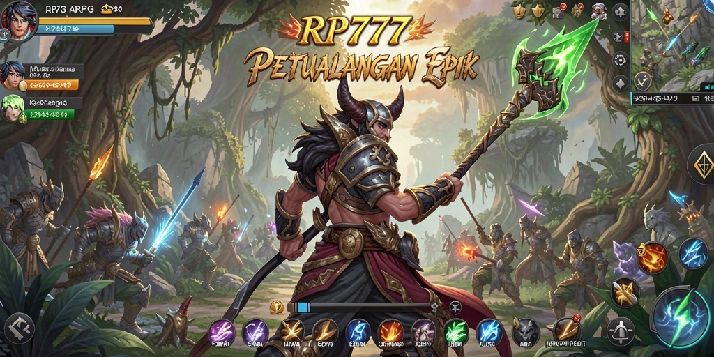 Screenshot utama RP777 menampilkan aksi pertarungan mendebarkan dalam gameplay ARPG.
