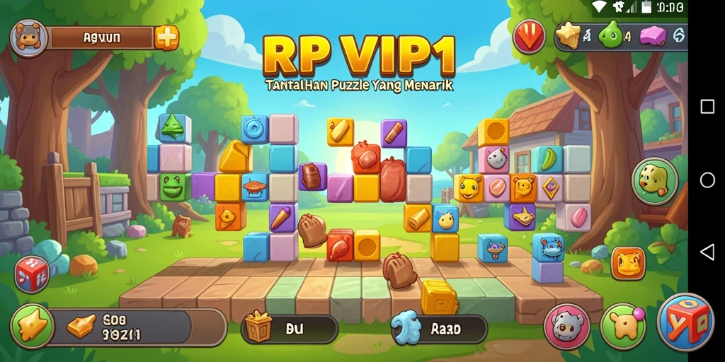 Tampilan gameplay RPVIP1 dengan berbagai teka-teki yang menantang.