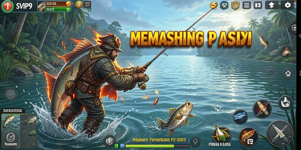 Tampilan gameplay menarik dari SVIP9 yang menampilkan momen memancing yang mendebarkan.