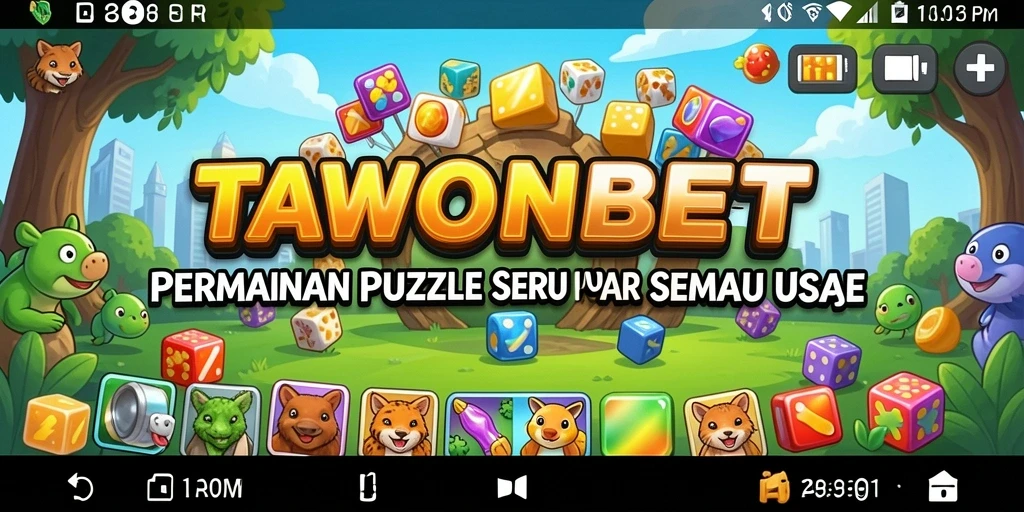 Tangkapan layar utama TAWONBET menunjukkan gameplay puzzle yang menarik.