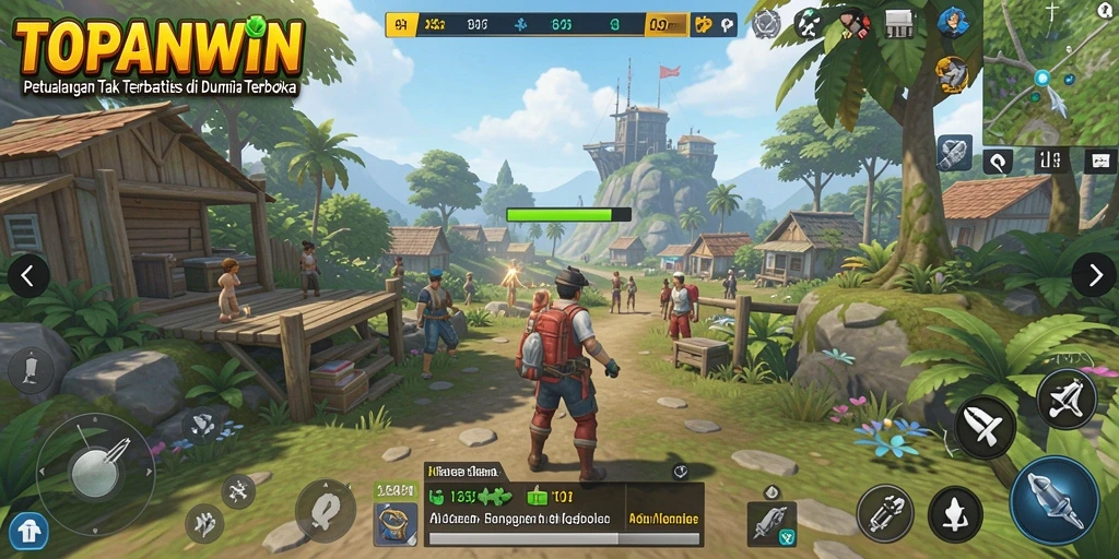 Tangkapan layar seru dari gameplay Open World di TOPANWIN.