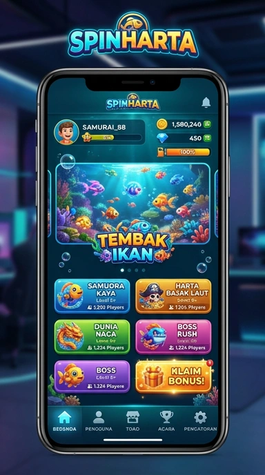 Pengguna sedang mengunduh aplikasi di spinharta.